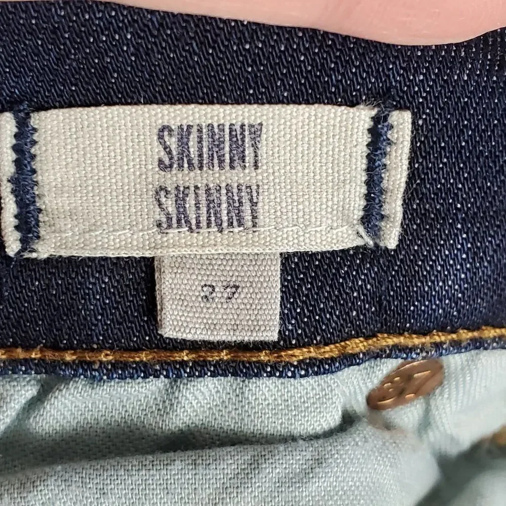 Madewell Skinny Jeans Dark Blue Size 27 Read - Picture 8 of 10